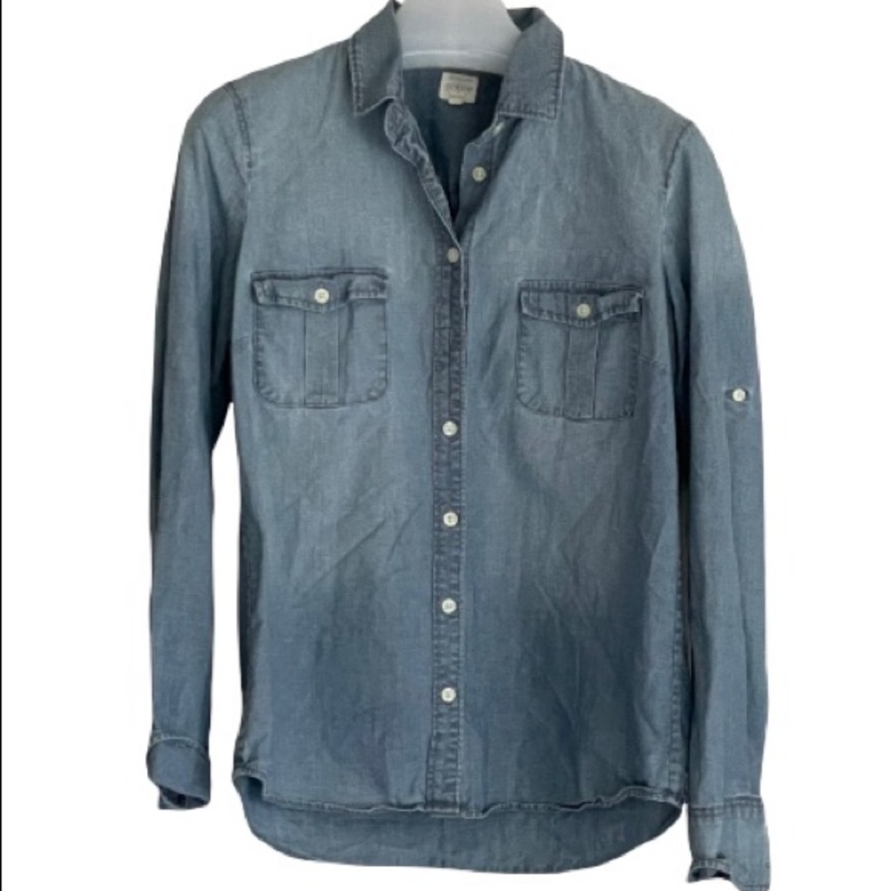 J. crew 2 pocket denim shirt size S